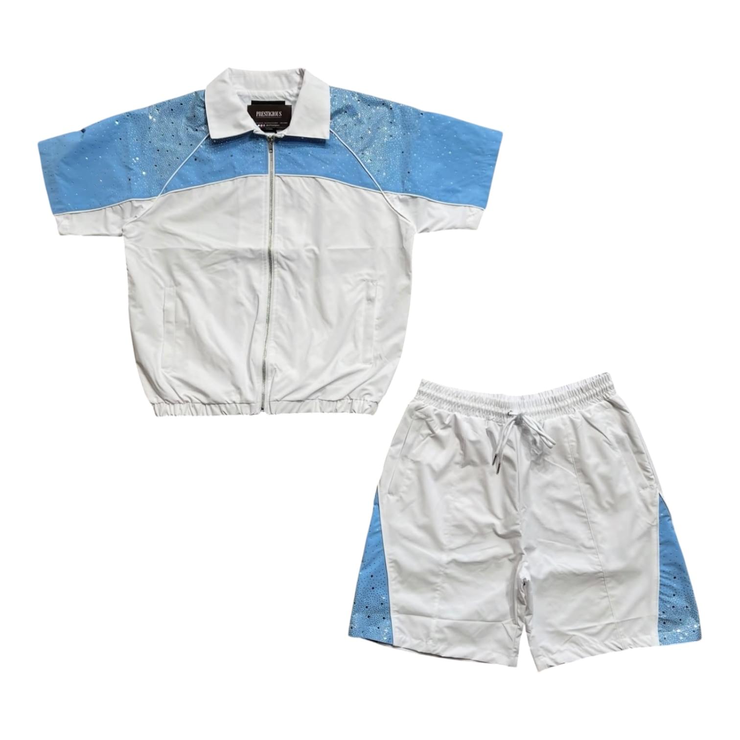 Kindred White & BabyBlue Short Set